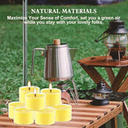 Fclayvts 8-Hour 50Pack Citronella Tealight Candles, Outdoor and Indoor Summer Scented Candle,Natural Soy Wax Candle for Home Patio Garden Yard Balcony,BBQ Birthday Emergency