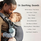 Portable White Noise Sound Machine | 16 Soothing Sounds | Timer | Memory Function | Noise Canceling for Sleep Aid & Office Privacy | Travel | Registry Gift | Sleep Soother for Baby Kids Adults