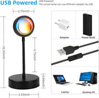 JIMEI Sunset Lamp Projector Led Lights for Bedroom Night Light RGB Lights Sun Sunlight Sunrise Lamp 10w 360° Rotation Mood Lighting Home/Room Decor Gifts for Women,Desktop Multicolor