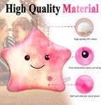 Cute Stuffed Animal Night Light Up Star Pillows for Kids Novelty Pillows,Glow in The Dark Plush Toy for Boys Girls Children Adults Birthday Christmas Doll Gifts,Soft Throw Pillow Pink Plushie