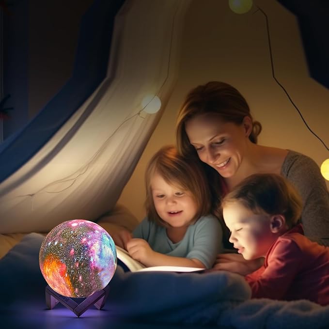 Moon Lamp Galaxy Lamp Upgraded Timing 7.1 Inch 16 Colors 3D Moonlight Galaxy Light,Moon Night Light for Adults,Kids Lamp Moon Gifts for Women Girls Boys Bedroom