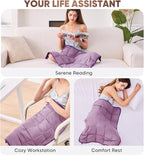 Purple Weighted Lap Blanket for Adults 5lbs, 24"x29" Cooling Heavy Throw Blanket, Portable Travel Weighted Blankets, Soft Small Blankets Gift for Sleeping