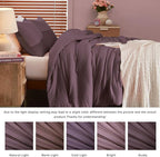 WRENSONGE Twin/Twin XL Comforter Set - 2 Pieces Deep Purple Comforter Prewashed Soft Lightweight for All Seasons,Fluffy Down Alternative Twin XL Comforter with 1 Pillow Sham