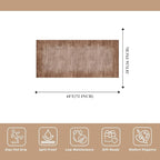3x6 Washable Kitchen Runner Rug - Non Slip Stain Resistant Low-Pile Thin Wide Carpet Runners for Entryway Hallway Bathroom Bedside,Modern Neutral Abstract(Warm Taupe,3x6)
