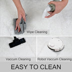 Shag White Rug 6x9 Area Rugs for Bedroom Dorm Living Room - Non Slip Ultra Soft Large Fluffy Fuzzy Plush Shaggy Furry Bedsied Rug for Kids Room Nursery Playroom,Modern Home Office Carpet Decor