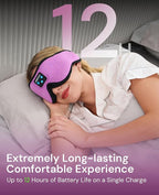 Sleep Mask with Bluetooth 5.4 Headphones, Wireless Sleeping Headphones with Ultra-Thin Stereo Speakers for Side Sleepers, Soft Headband & Blackout Eye Mask for Sleeping, Ideal for Meditation Travel