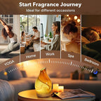 Essential Oil Diffuser, 120 ml Glass Aromatherapy Diffuser with 7 Color Lights, Auto Shut-Off and 4 Timer Settings, Ultrasonic Cool Mist Diffuser for Home Room Office (Dessert)