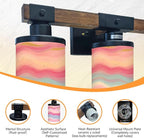 Vanity Lights for Bathroom Wall Lights for Bedroom Living Room Pink Blue Abstract Marble Waves Gold Glitter Accents Modern Bathroom Light Fixtures Wall Sconces 3 Light Home Decor