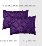 Elegant Comfort 8-Piece Pinch Pleated Comforter Set - All Season Complete Bed in a Bag, Includes 4pc Smart Sheet Set, Bed Skirt, Comforter, Matching Pillowcases and Shams, King/Cal King, Purple