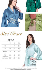 Silk Robes for Women Ankle Length Satin Kimono Robes with Belt Bridemaids Sleepwear Bachelorette Nightgown