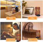 Shineled Himalayan Salt Lamp, Salt Rock Lamp Natural Night Light in Forest Design Metal Basket with Dimmer Switch (4.1 x 6.5 4.4-5lbs), 25Watt Bulbs & ETL Cord 1 Pack