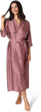 Tara Sartoria Luxury Artisan Silk Robe for Women, Washable, Full Length, Jacquard, XS–4XL, Oprah Daily 2025