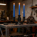 12-Pack Royal-Blue Taper Candles, 10 Inch Unscented Dripless Candlesticks, Long-Lasting Burn Time of 7-8 Hours, Perfect for Home Décor Dinner Party Meditation