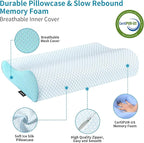 Memory Foam Pillows Neck Pillow for Sleeping, Ergonomic Cervical Pillow Bed Pillow for Side Back Stomach Sleeper, Orthopedic Contour Pillow for Neck and Shoulder Pain Relief