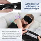 Sleep Headphones, HILDCROA Sleep Mask with Bluetooth Headphones, Sleeping Headphones for Side Sleeper, Bluetooth Eye Mask for Sleeping, Meditation & Travel
