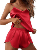 Ekouaer Satin Pajama Sets for Women 2 Piece Silky Cami Pj Set Soft Nightwear Lingerie Sleepwear Set