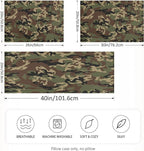 Green Army Camo Satin Pillowcase for Hair and Skin, Army Camouflage Military Silk Pillow Case with Envelope Closure, Queen Size 20x30 inches1 PC