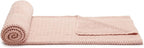 Amazon Basics Chunky Cable Knit Throw Blanket for Couch, Sofa, Bed, Lightweight Soft Cozy, 50" x 60", Dusty Rose