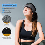 LC-dolida Sleep Headphones Headband Bluetooth 5.4, Sports Headband Earphones Wireless with Speaker Microphone USB C for Sleeping Gift Workout Jogging Yoga Insomnia Travel Meditation, Ash Grey