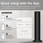 Wireless Hotel Scent Diffuser Starter Kit- Cordless Rechargeable Diffuser for Whole House - Hotel Scents Collection - App Control Waterless Essential Oil Diffuser for Large Room, Studio, Office(Black)