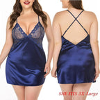 Avidlove Women Lingerie V Neck Sexy Nightwear Satin Sleepwear Lace Chemise Mini Babydoll Nightgown