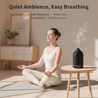 URPOWER 120ML Essential Oil Diffuser, Ultrasonic Aromatherapy Diffuser with Sleek Black Ceramic Design, 7-Color LED Lights, Auto Shut-Off, Humidifier for Home & Office, Scent Diffuser for Relaxation