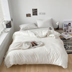 Cottonight White Comforter Cal King Plain White Bedding Comforter Set California King Solid Color Plain Solid Blanket Quilts Cozy Durable Soft Modern Bedding Comforter Sets Women Men