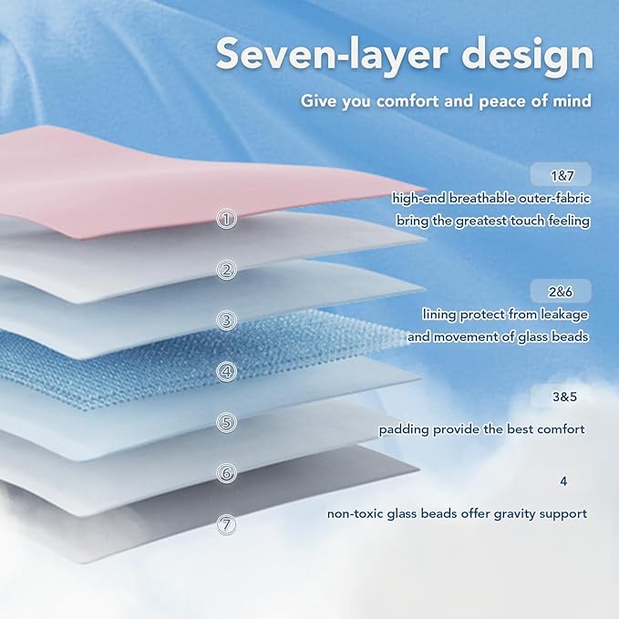 Topcee Weighted Blanket (20lbs 80"x87" King Size) Soft Cooling Heavy Blanket Sleeping, Apply to 190-210 lbs Body, Thick Breathable Blanket with Glass Bead, Easy Care
