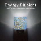 Blossoming Almond Tree Night Light,Night Lights Plug into Wall for Boys Girls, Led Lamp for Stairway/Hallway/Bedroom 0.5W Nightlight Sleep Friendly