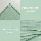 Fleece Blanket Twin - 60x80 Inch Lightweight & Buttery-Soft Throw for Bed, Sofa, Camping | 300GSM Cloud-Touch Microfiber | Cozy Essentials for Travel & Movie Nights, (Light Green)