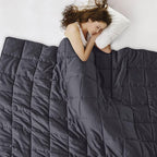 Weighted Blanket 25lbs 88"x104" Cooling Breathable Heavy Blanket Microfiber Material with Glass Beads for Adult All-Season Summer Fall Winter Soft Thick Comfort