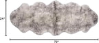 WaySoft New Zealand Sheepskin Area Rug – Genuine Fluffy Wool, Multiple Sizes, Bedroom or Living Room Decor(2ft x 6ft,Wolftip)