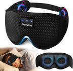 Sleep Headphones, Sleep Mask Bluetooth Wireless Music Eye Mask, Sleeping Mask for Side Sleepers Sleep Mask with 3D Bluetooth Headphones Ultra-Thin Stereo Speakers Perfect for Sleeping (Black)