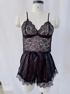 Womens Silk Pajamas Robes Set 4PACKS Sexy Pjs Cami Shorts Satin Sleepwear Lace Loungewear