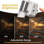 L LOHAS LED Night Light, Night Lights Plug into Wall, 3000K Soft White, 0-100LM Adjustable Brightness, 180° Rotating Plug in Night Light with Auto Light Sensor for Bathroom, Bedroom(Matte White)