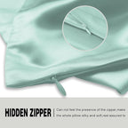 Silk Pillow Cases 2 Pack,Soft Breathable and Sliky Queen Size Pillow Cases Set of 2,Natural Mulberry Silk Pillowcase Set of 2 for Hair and Skin with Hidden Zipper (Sage Green,20"X 30",2pcs)