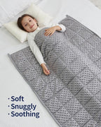 Mr. Sandman Weighted Blanket 3LBS 36 x 48 Inches, Minky Dots Heavy Blanket with Glass Beads, Soft and Cooling for School and Home, Grey