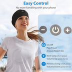 Adjustable Headband Headphones, Sleeping Headphones with Ultra-Thin Speakers, Wireless Headband for Side Sleepers, Yoga, Running, Workout, Travel-Purple