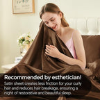 BEDELITE King Size Sheets Set, Luxury Soft Brown Satin Sheets for Hair and Skin, Similar to Silk Bed Sheets Set 4 Pieces with 1 Deep Pocket Fitted Sheet, 1 Flat Sheet, and 2 Pillowcases