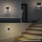 Night Sky Mountains Night Light, Moon Night Light Plug into Wall with Dusk to Dawn Sensor, LED Lamp Energy Saving Lights for Men Women Boys Girls,Lamp for Bedroom Bathroom Hallway