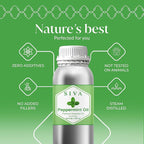 Siva Peppermint Essential Oil - 16 Fl Oz – 100% Natural Peppermint Oil - for Diffuser, Face, Skin Care, Aromatherapy, Hair Care, Scalp and Body Massage