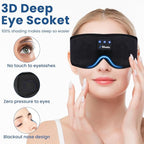 3D Sleep Mask with Bluetooth Headphones, Sleeping Headphones for Side Sleepers, Wireless Music Eye Mask with Ultra-Thin Stereo Speakers for Men, Women
