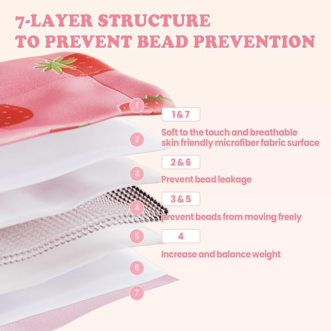 HOSUKKO Weighted Blanket - 5 lbs Pink Strawberry Heavy Blanket - Small Size Breathable Blanket(36 * 48 inches, 5 lbs)