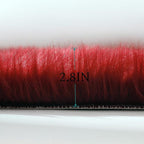 linmopm Faux Fur Rug Sheepskin Shag Fluffy Fuzzy Red 4x6 ft Rugs for Bedroom Bedside Bed Floor Living Room Plush High-Density Cushion Carpet Super Sofa Cover