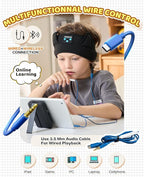Kids Headphones Headband - Foldable with Adjustable Headband, 3.5 MM Jack for Online Learning, Plane, Travel, Tablet, iPad, Computer