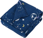 HOSUKKO Weighted Blanket - 10 lbs Navy Starry Sky Heavy Blanket - Breathable Blanket(50 * 60 inches, 10 lbs)