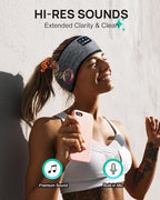 LC-dolida Sleep Headphones Bluetooth Headband, Wireless Headband with HD Speakers, Headphones Wireless for Side Sleepers, Sport, Yoga, Travel, Gifts for Mom, Men, Women, Teens, Kids