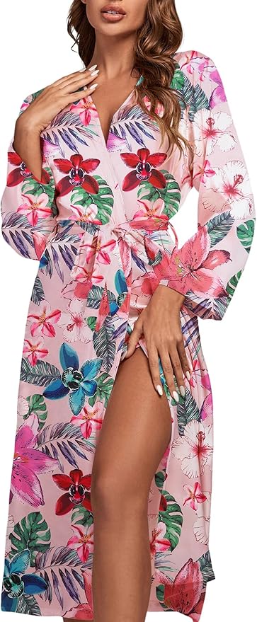 OPOIPIN Women's 3 Piece Pajama Set Sexy Cami Top and Shorts with Robe Sleepwear Loungewear Set