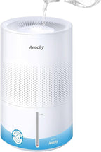 Mist-Free Evaporative Humidifier, No White Dust for Baby, AEOCKY 4.5L Humidifiers with Auto, Dry Filter, Self-Clean, Power & Sleep Mode, Timer for Bedroom, Home, Nursery