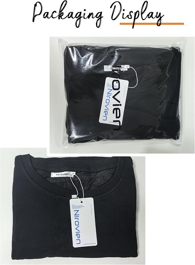 Nirovien Womens Oversized Crewneck Sweatshirt Side Slit Long Sleeve Pullover Slouchy Fit Tops
